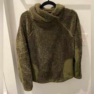 Olive green Sherpa hoodie- nike